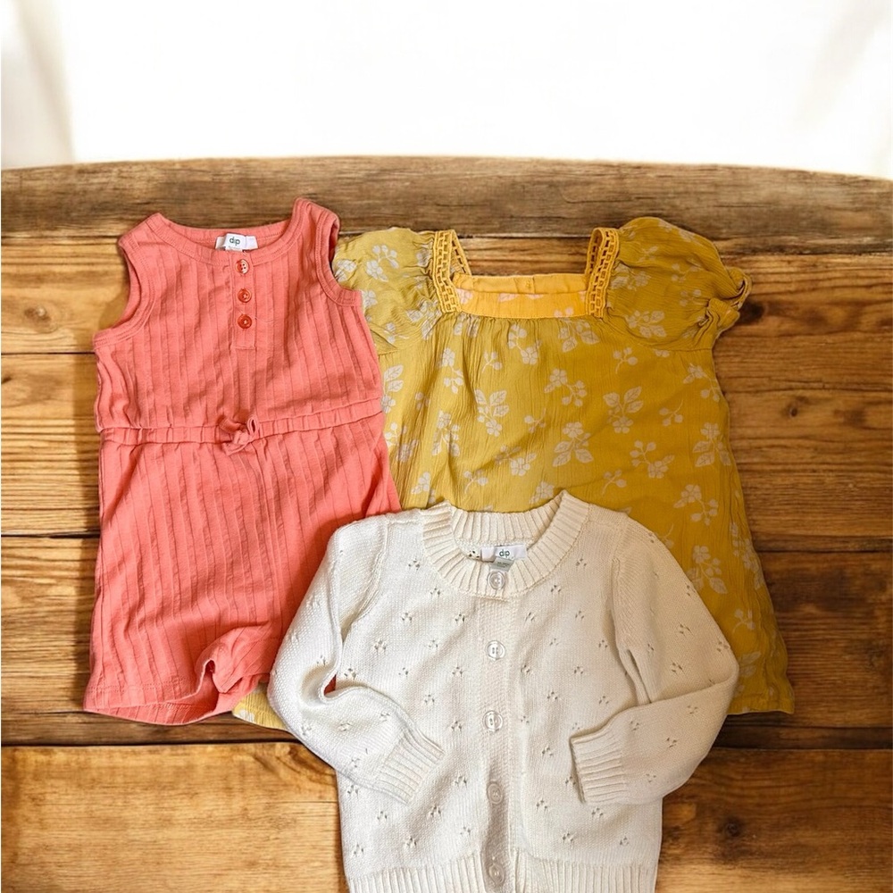 dip Yellow and Pink Sweater Matching Set